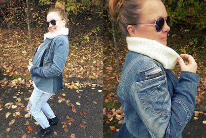 Farkkutakki farkkujen palasista -DIY