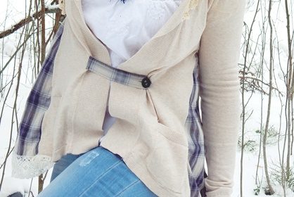 Liian pieni neuletakki sopivaksi