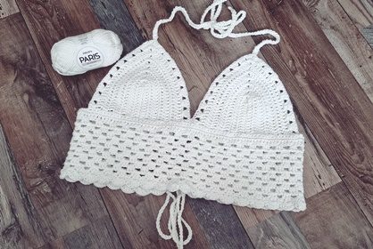 Tyttären virkattu toppi