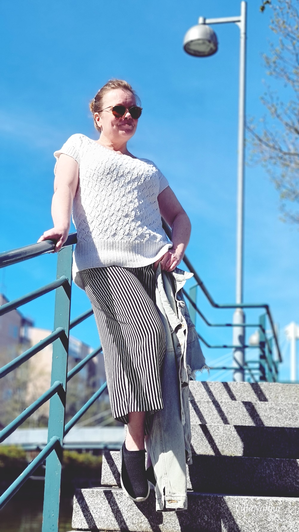 Neulottu puuvillatoppi