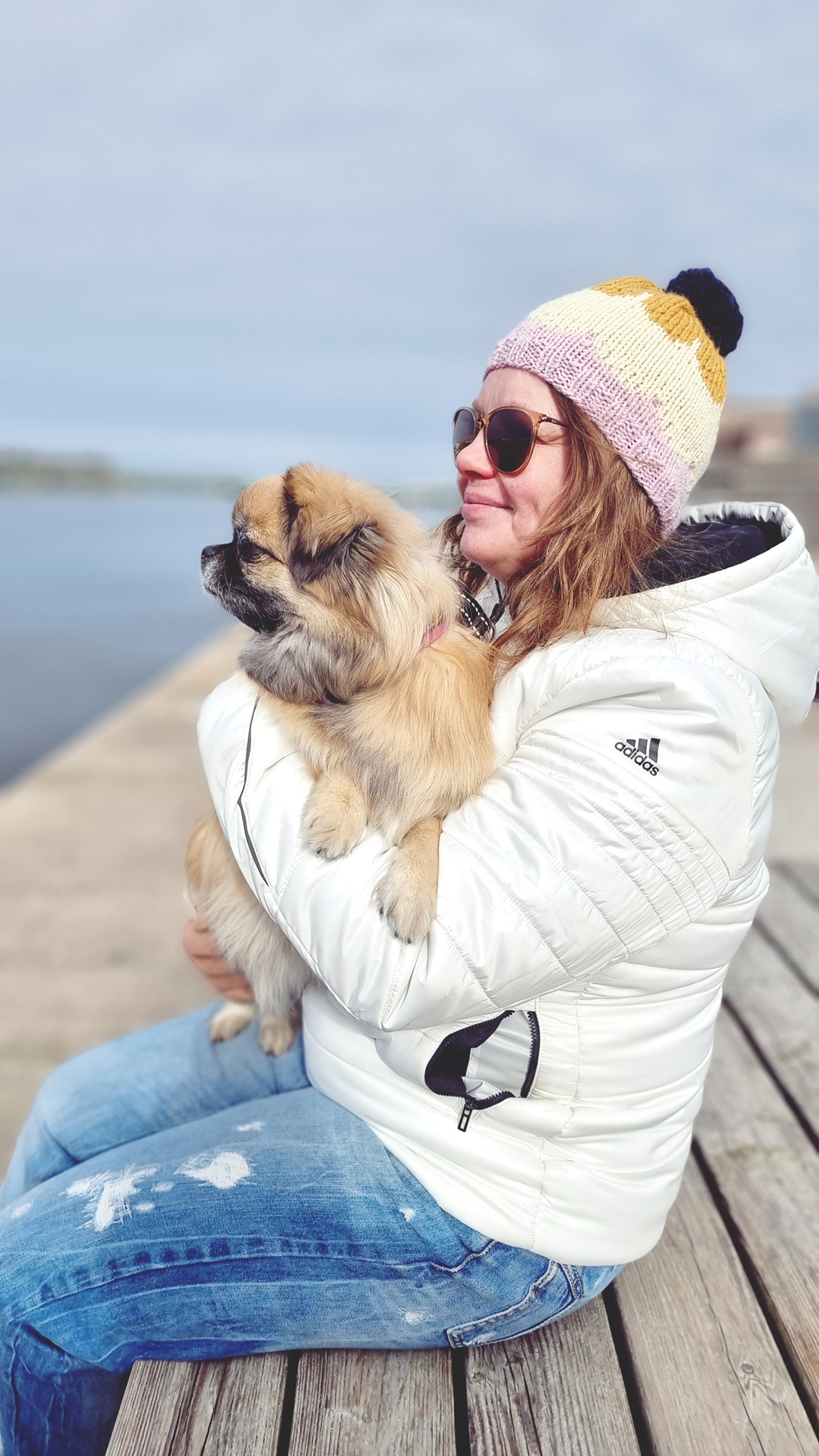 Aamulenkillä kotikulmilla – Söpön kanssa Jätkäsaaren rannassa