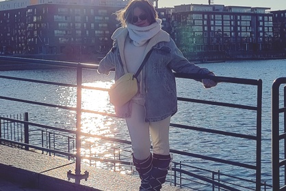 Kylmä aurinkoinen päivä Helsingissä