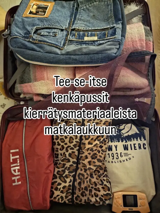 🧵✨ DIY-matkavinkki: vedenpitävät kenkäpussit kierrätysmateriaalista! ✈️👟

Oletko kyllästynyt muovipusseihin matkalaukussa? Tee itse kierrätetystä sateenvarjosta tai rinkan sadesuojasta vedenpitävät kenkäpussit, kevyet, persoonalliset ja täydelliset matkoille! 🌍💚

• Suojaa vaatteet lialta ja kosteudelta
• Pidä kengät järjestyksessä
• Hyödynnä rikkinäiset materiaalit uudelleen ♻️

👇 Ohjeet blogissa! 👇

🔗 villananna.vaikuttajamedia.fi

#DIY #kierrätys #matkavinkit #ompele #käsityötmatkalle