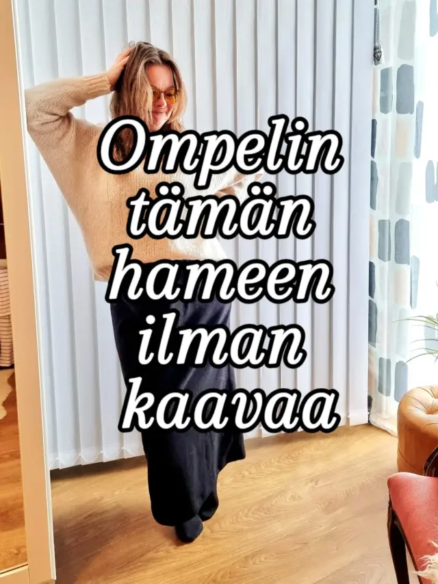 Helppo neulehame ilman kaavaa ✂️

Jos haluat ommella mukavan ja istuvan hameen nopeasti, tämä on yksi helpoimmista projekteista.

Tein tämän neulehameen ilman kaavaa. Tarvitset vain kaksi mittaa:

• lantionympärys + 5 cm
• haluamasi pituus

Sivusaumat ompelin saumurilla, ja vyötärölle tein kuminauhakujaan. Helman ja vyötärön viimeistelin tavallisella ompelukoneella kaksoisneulalla (voit käyttää myös joustotikkiä).

Lopputulos on mukava arkihame, joka toimii neuleen, t-paidan tai jakun kanssa.
Kirjoitin blogiin selkeän ohjeen vaihe vaiheelta.

✨ Linkki ohjeeseen stoorissa.

#neulehame #ompeluohje #ompelu #teeitsevaatteet
#neulekangas