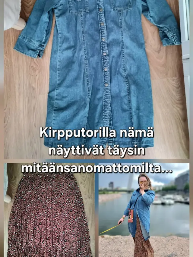 THRIFTED VS STYLED ✨

Nämä molemmat löytyivät Kierrätyskeskuksen ilmaisosastolta.

Laatikossa  ne näyttivät aika tavallisilta, mutta stailattuna niistä tuli ihan eri vaatteet.

Tämä on juuri se syy, miksi rakastan kirppiksiä:
tyyli ei synny hinnasta vaan siitä, miten vaatteet yhdistää. 🤎

Kumpaa sä et olisi itse ottanut laatikosta mukaan, farkkumekkoa vai leopardihametta?

#kirppislöytö #kierrätyskeskus #thriftstyle #secondhandfashion #kirppistyyli