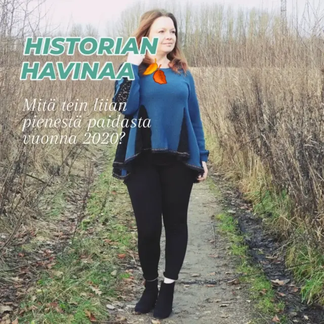 Historian havinaa VillaNannan arkistoista. 🍂

Koronavuonna 2020 käsissäni oli liian pieneksi jäänyt sininen paita. Sen sijaan, että olisin luopunut siitä, päätin katsoa, mitä siitä vielä voisi tulla.

Mukaan päätyi mustaa pitsiä, kiiloja ja koristenauhaa ja tavallinen paita muuttui aika lailla minun näköisekseni.
Kuusi vuotta myöhemmin katsottuna tykkään tästä edelleen. 💙

Tallenna idea myöhemmäksi ♻️, jaa kaverille, jonka kaapissa odottaa liian pieni vaate ja kerro kommenteissa: tuunaisitko vai laittaisitko kiertoon?

#vaatteidentuunaus #kierrätysmuoti #vanhastauutta #ompelu #kestäväpukeutuminen