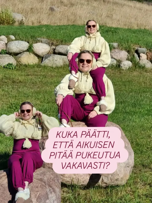 Kuka päätti, että aikuisen pitää pukeutua vakavasti? 😂

Täytän pian 54 vuotta, mutta en vieläkään tiedä, missä iässä pitäisi luopua väreistä, hassuttelusta ja persoonallisista vaatteista.

Ja miksi pitäisi?

Minusta pukeutumisella saa leikkiä ihan minkä ikäisenä tahansa!

💬 Mitä mieltä sinä olet? Onko pukeutumisella ikärajaa, vai onko jokin vaate mielestäsi liian nuorekas aikuiselle?

❤️ Tykkää, jos olet samaa mieltä!
💾 Tallenna inspiraatioksi!
✂️ Seuraa, jos persoonallinen tyyli ja itse tehdyt vaatteet kiinnostaa! 

#persoonallinentyyli #pukeutumissäännöt #ikäjapukeutuminen #itse tehdytvaatteet #villananna